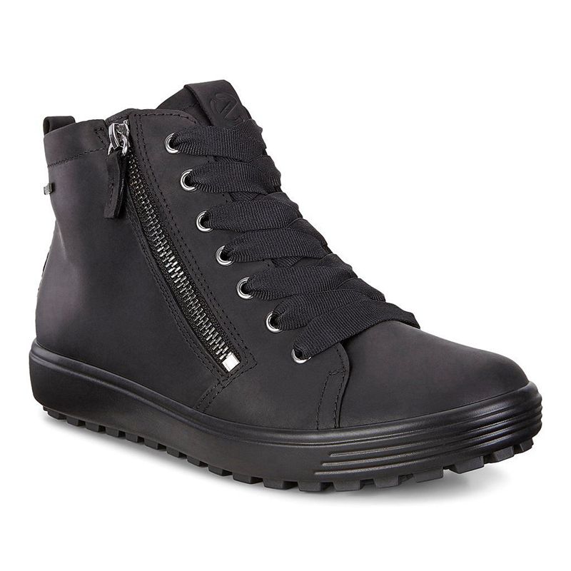 Women Boots Ecco Soft 7 Tred W - Sneaker Boots Black - India ZQEFPI134